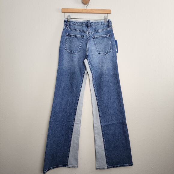 NEW Daily Blue by Adriano Goldschmeid Virgo Wide Leg Jeans Two Toned Size 26 - Picture 10 of 16